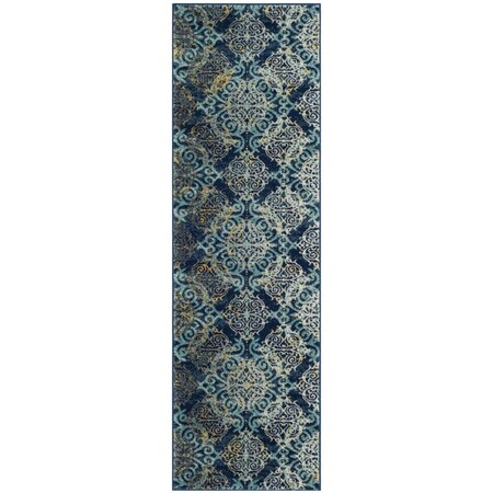 Safavieh Evoke Power Loomed Accent Rug, Royal and Light Blue - 2 ft. 2 in. x 4 ft. EVK230A-24